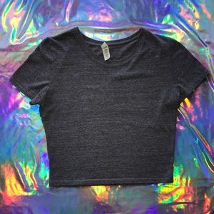 Heather Gray Tri Blend T-Shirt Crop Top